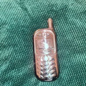 Vintage stainless steel phone shaped flask